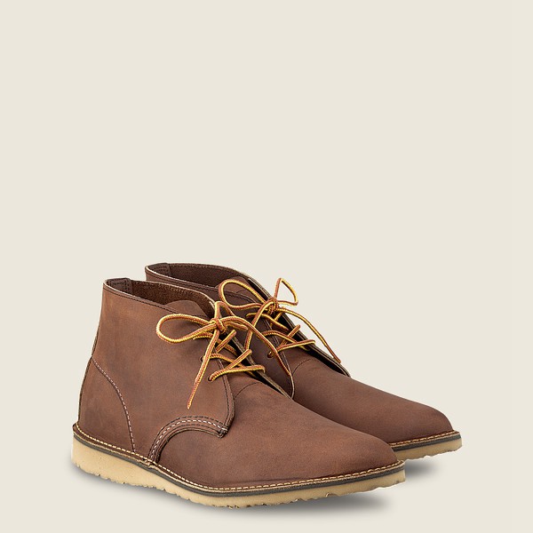 Red Wing Mens Heritage Shoes - Weekender – Chukka Yuma Leather - Brown - WEP813752